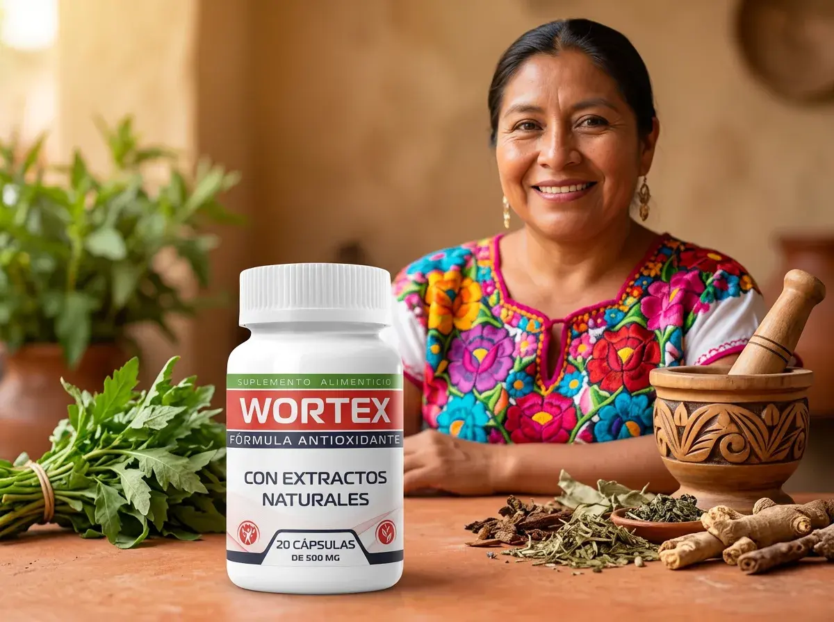 Ingredientes naturales de Wortex — epazote, nuez moscada, helenio y clavo